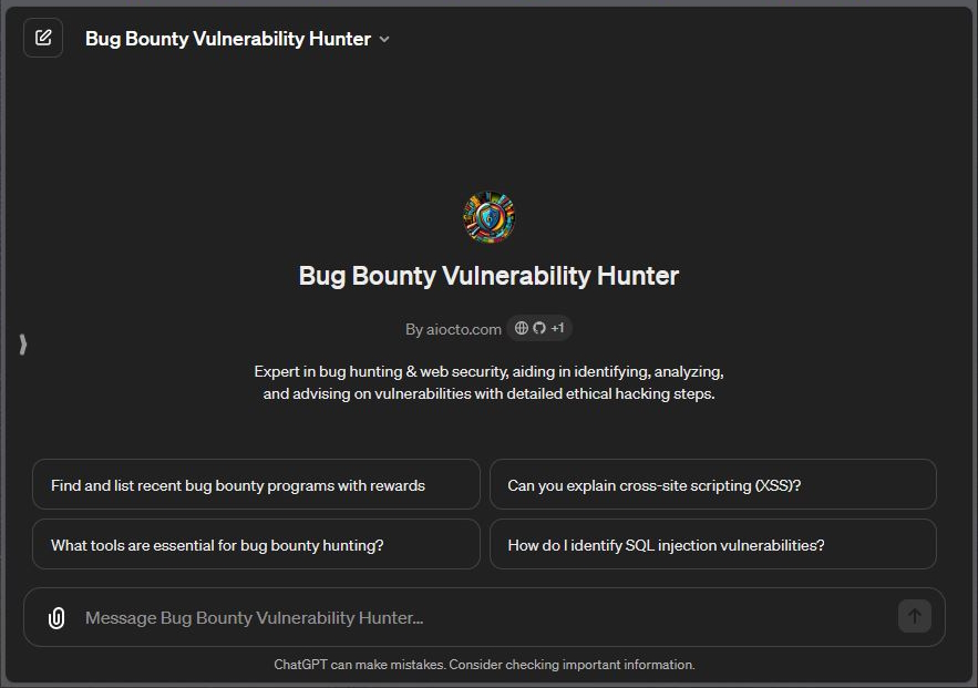 Bug Bounty Vulnerability Hunter GPT