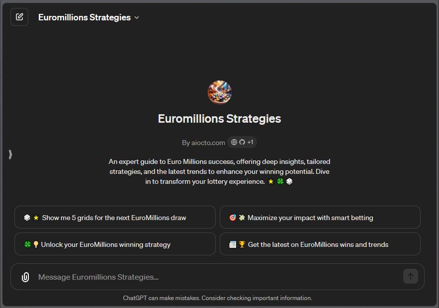 Euromillions Strategies GPT